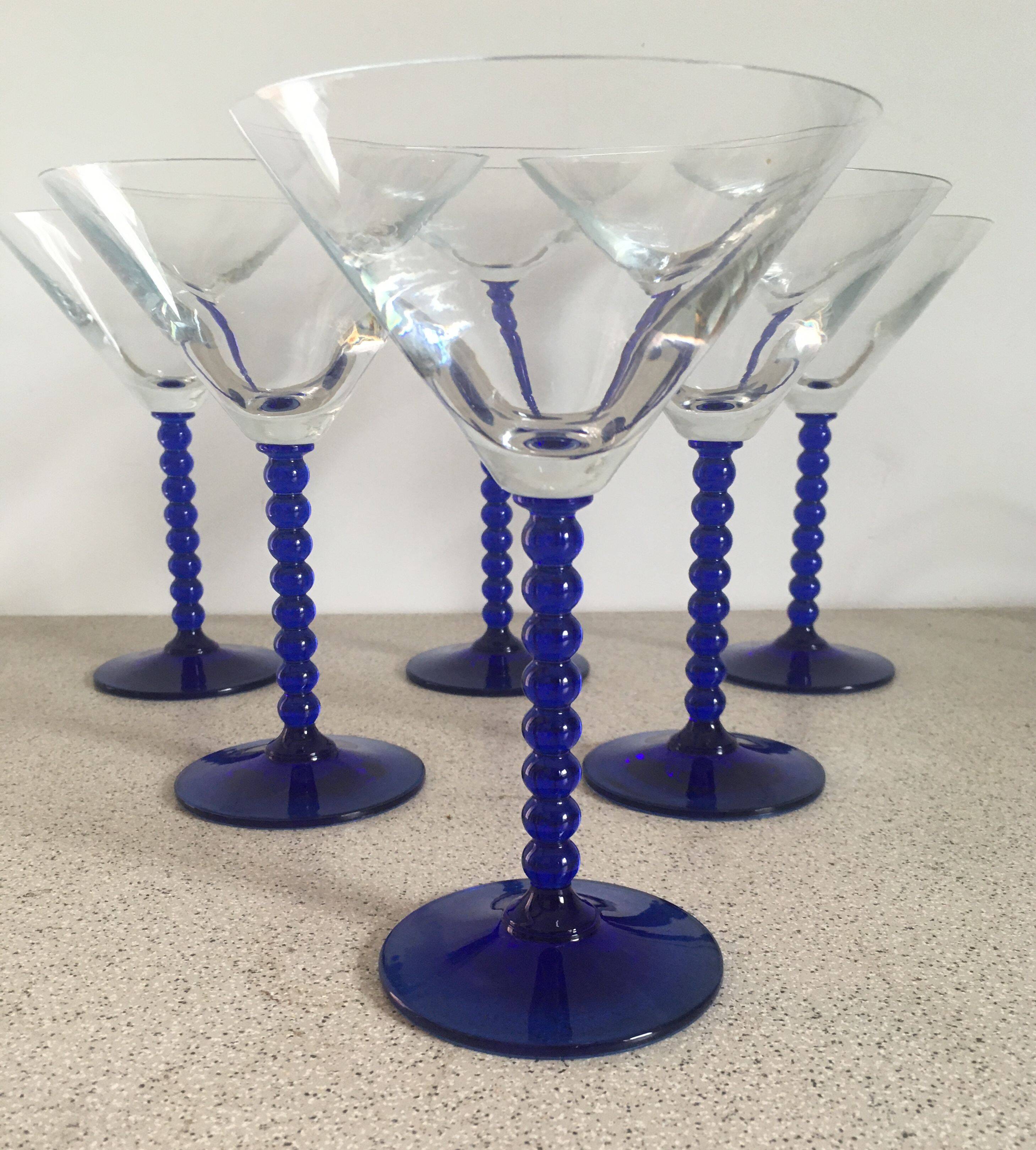 6 Martini glasses