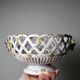 Openwork bowl in painted earthenware, Émile Tessier Le Croisic, 30-50's accident