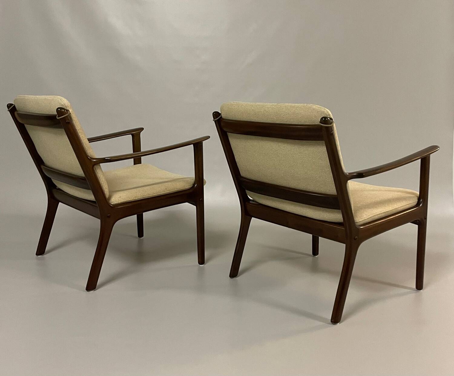 2x Easy Chair Ole Wanscher model PJ112 Mahagoni Denmark 1940s