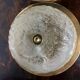 Pair of glass and gold brass ceiling lights, 1970s