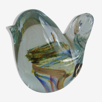 Isle of Wight glass paperweight bird
