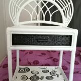 Table de chevet rotin et cannage