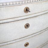 Orignal Painted Chest Of Drawers Louis Seize Style Made In Greenish Patinated Color From 1790s