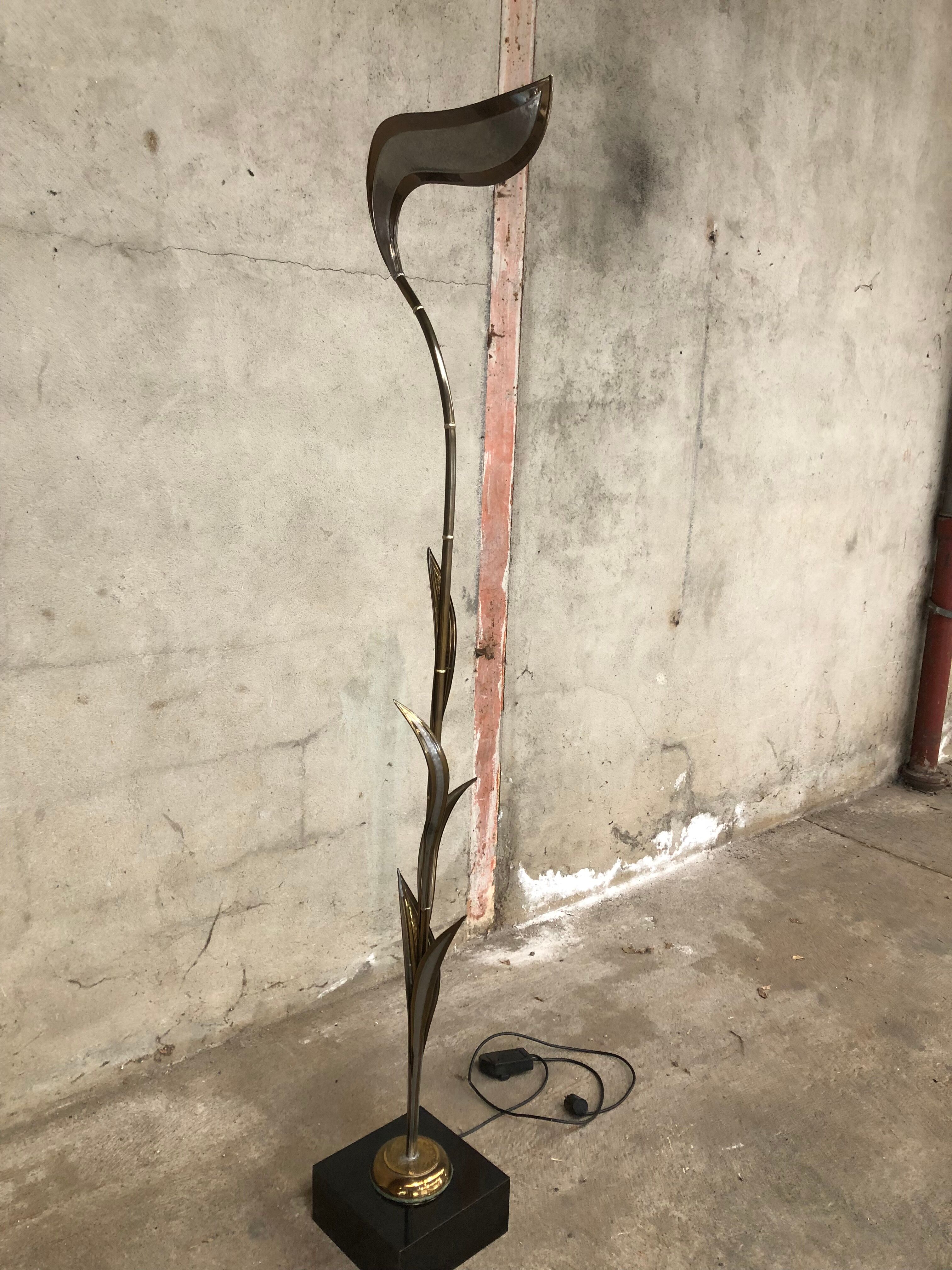 floral floor lamp of the 70s isabelle and richard faure