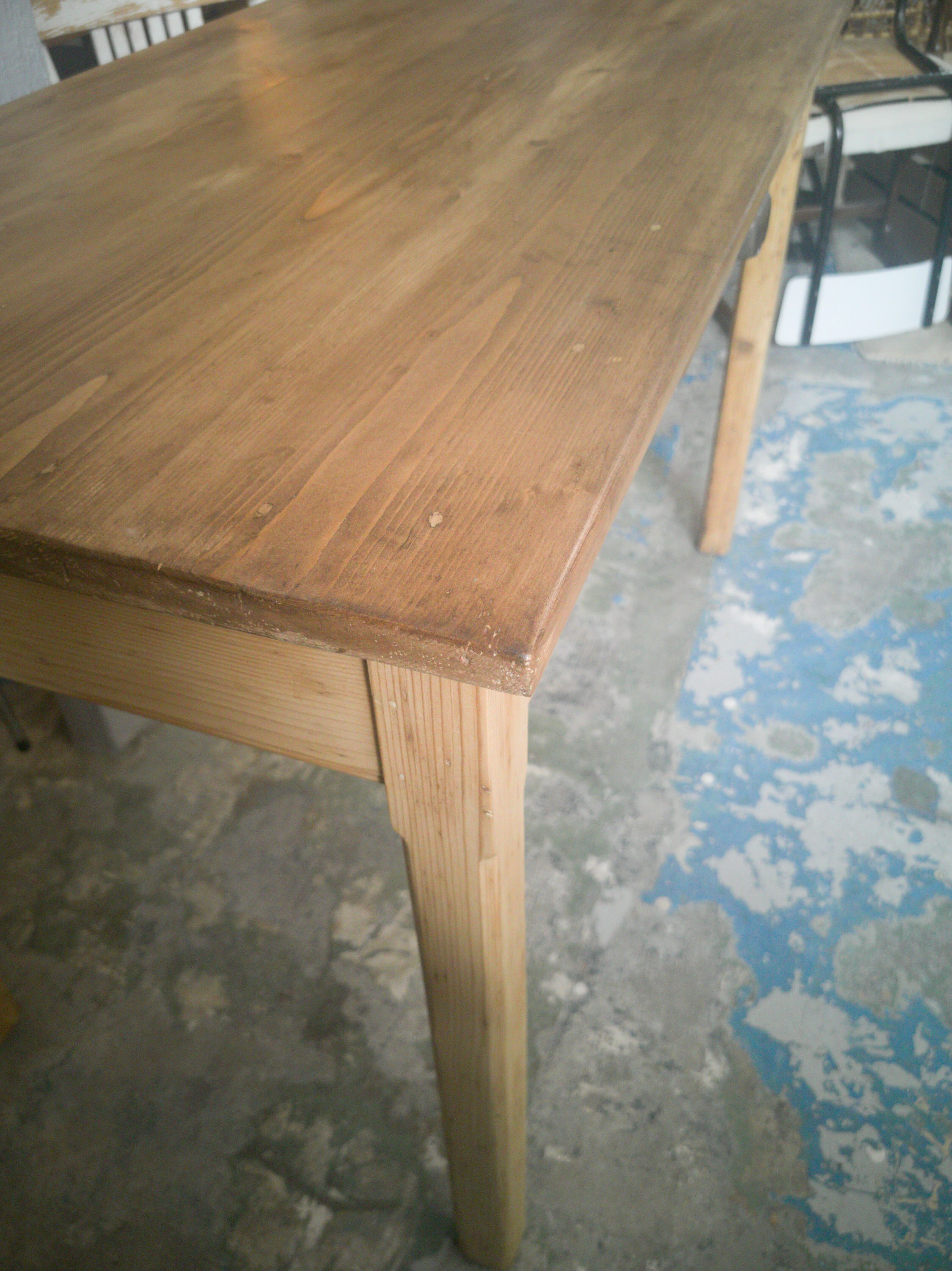Restored old farm table