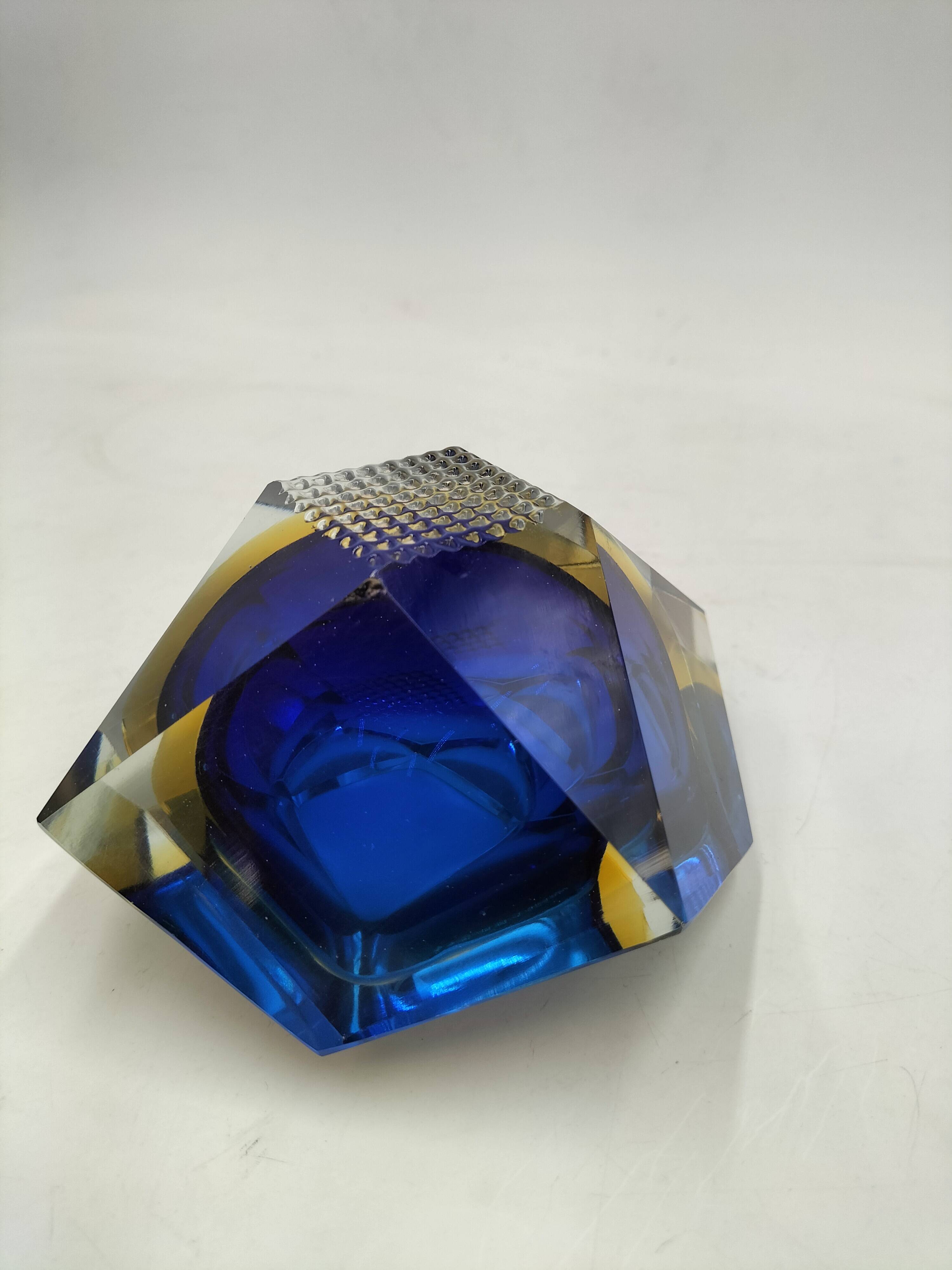 Cendrier sommerso en verre de murano