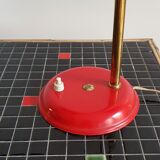 Lamp cocotte red gooseneck brass perforated stars