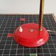 Lamp cocotte red gooseneck brass perforated stars