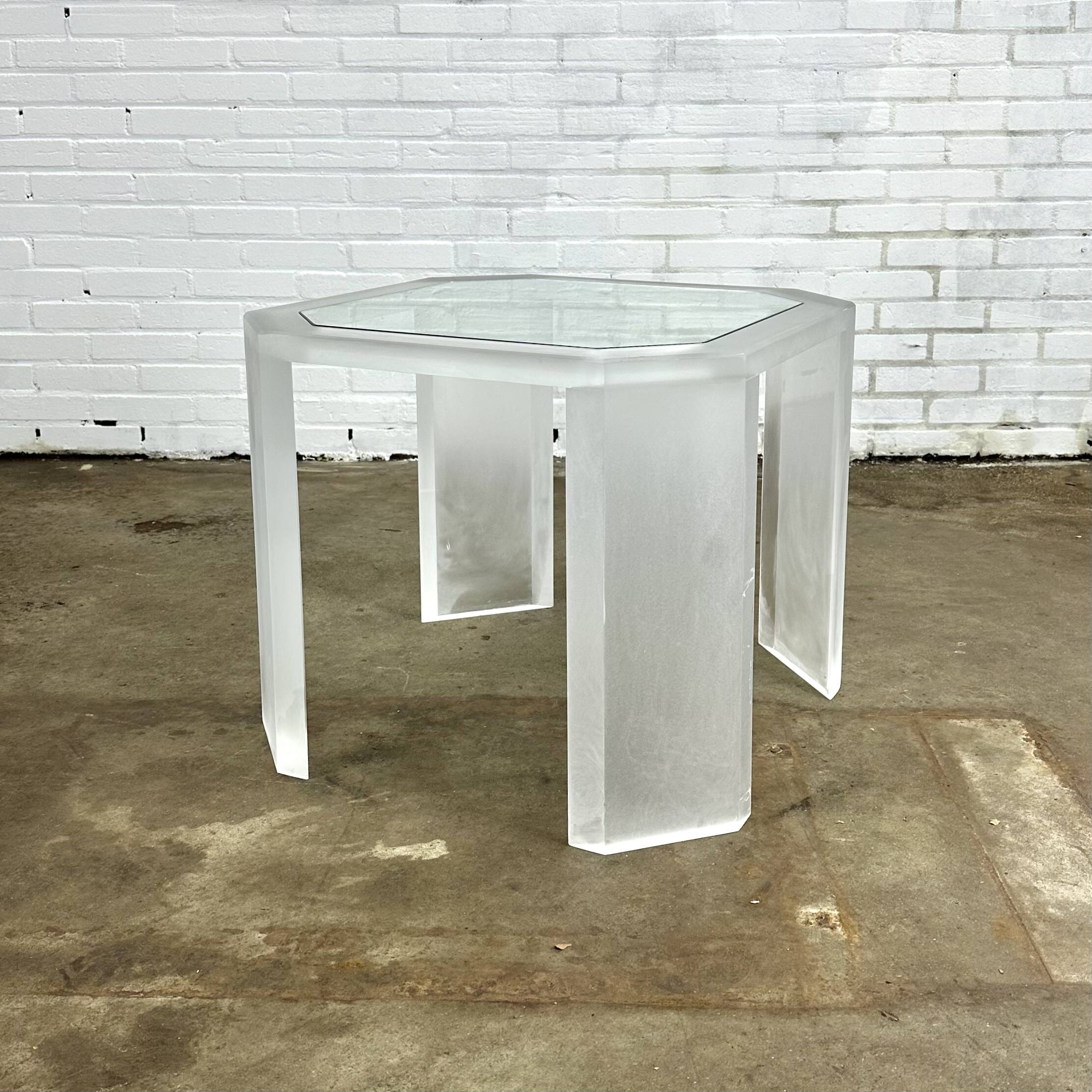 Vintage acrylic coffee table / side table