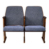 Vintage Blue Folding Cinema Chairs, 1970s Czechoslovakia
