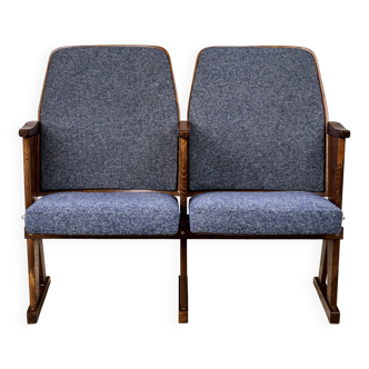 Vintage Blue Folding Cinema Chairs, 1970s Czechoslovakia
