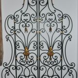 Pair of wrought iron interior grilles - mid-twentieth century