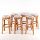 Set of 6 rattan stools