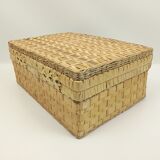 Rectangular wicker case 2 handles