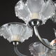 Art Deco chandelier in nickel-plated metal and copper