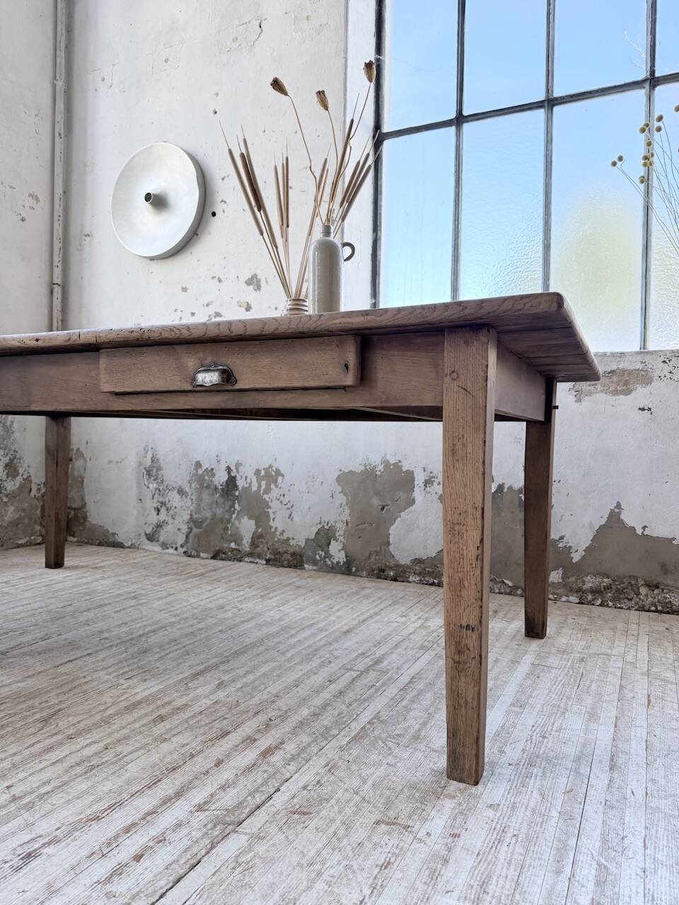 Oak farmhouse table 1950 212cm