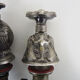Old bathtub faucet, silver bronze kitchen with dolphin head and mermaid
