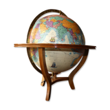Mappemonde taride  sur socle bois 3 pieds lumineuse