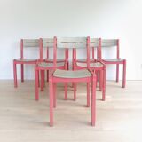 Set of 7 school chairs for adults