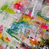 Abstract painting table