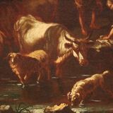Painting of the Roman school of the 17th century landscape