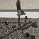 Metal chandelier with 3 lamps