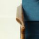 Fauteuil scandinave bleu marine velvet 1965  Z. Baczyk design chaise de salon