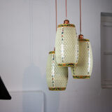 Ceramic pendant light 1980s, set of 3