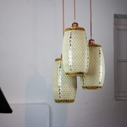 Ceramic pendant light 1980s, set of 3