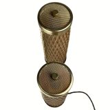 Lampe de table architecturale tubulaire en laiton du milieu du siècle, années 1960