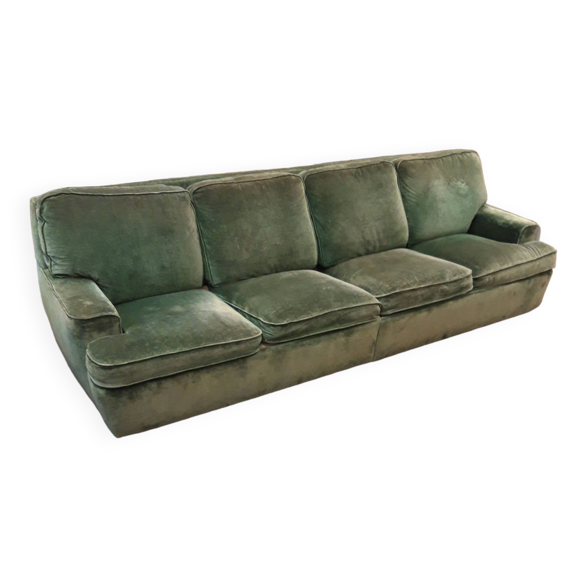 Velvet sofa 4 places convertible double bed