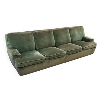 Canapé velours 4 places convertible double couchage