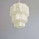 Art Deco skyscraper pendant light in speckled glass, 1920s-30s