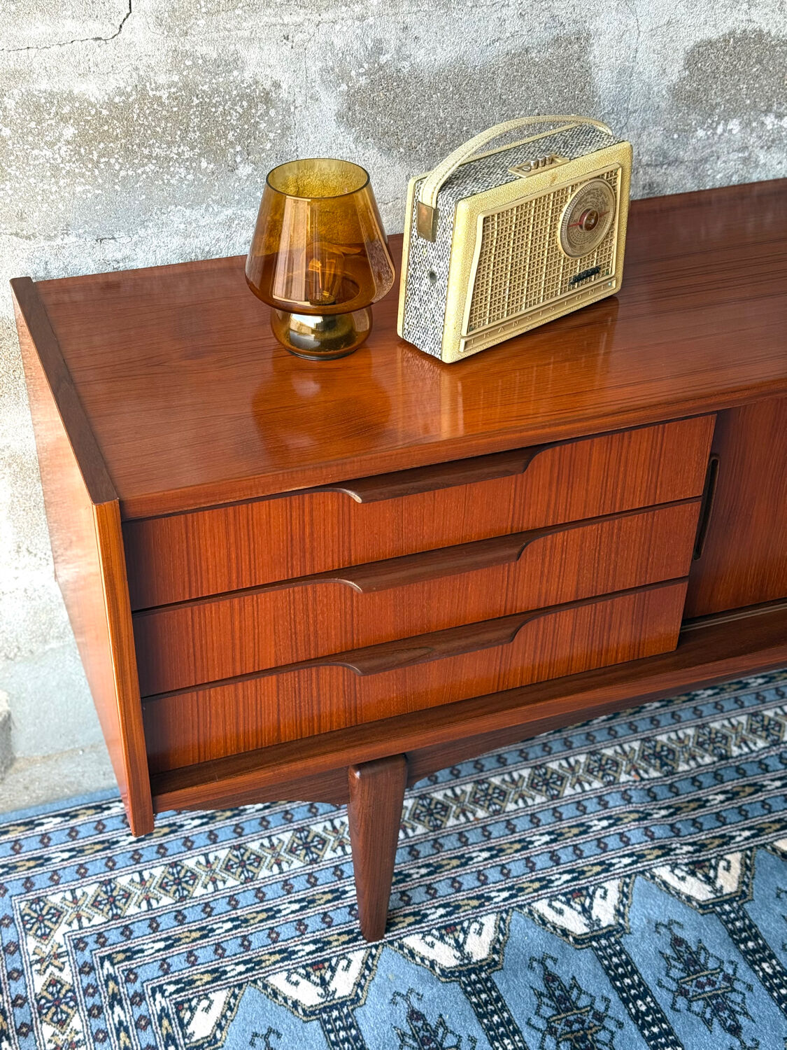 Vintage Scandinavian teak sideboard, 1960.