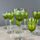 Antique baccarat green crystal glassware set, 20th century