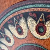 Large vintage ceramic wall plate from KMK Keramik Manufaktur Kupfermühle, 1970s.