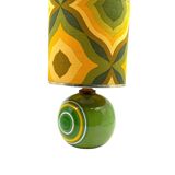Space Age green ceramic table lamp, Italy 1960s