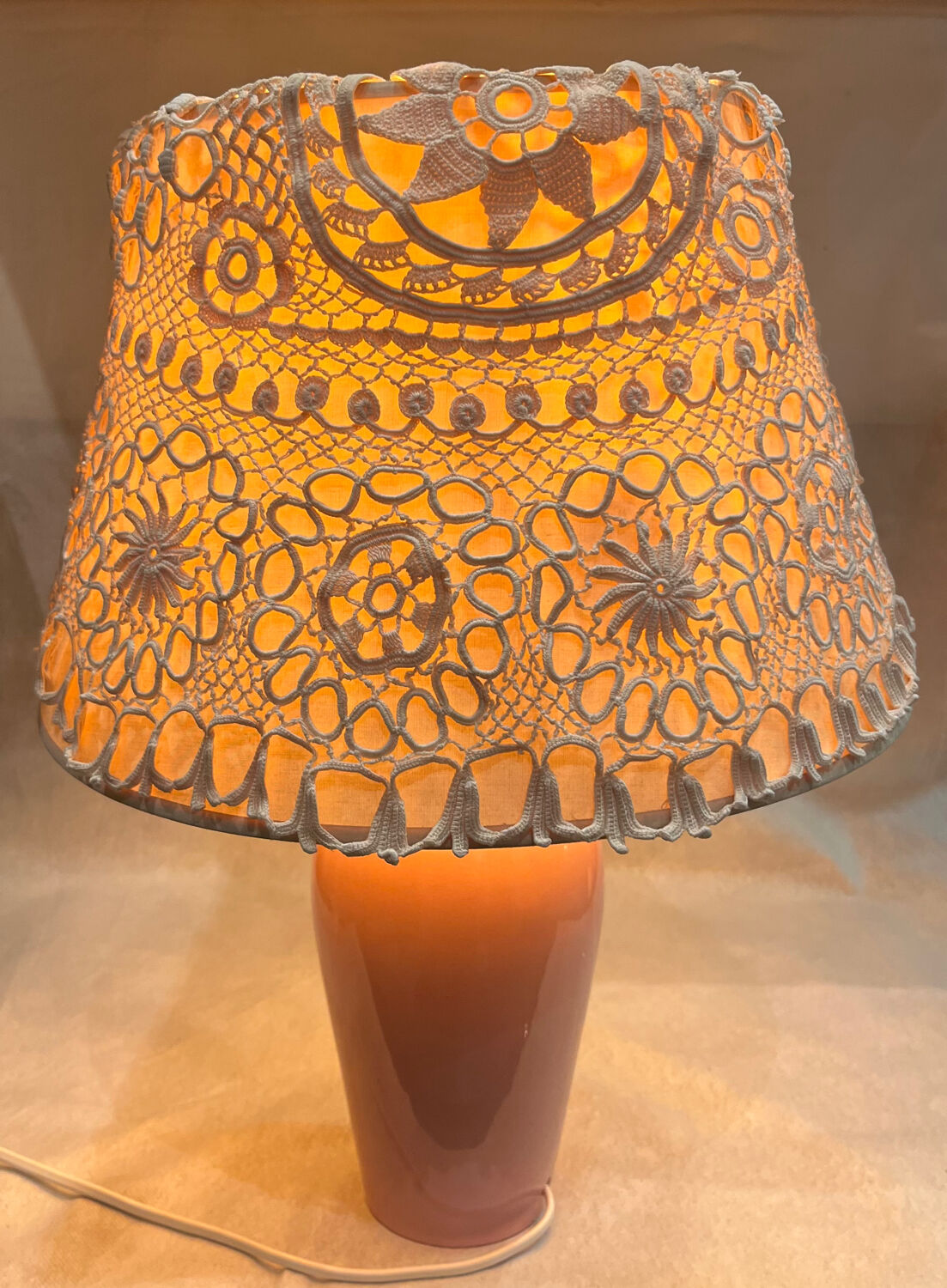 Pair of pink lamp feet
