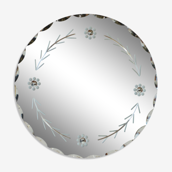 Miroir à motifs floraux - 50cm