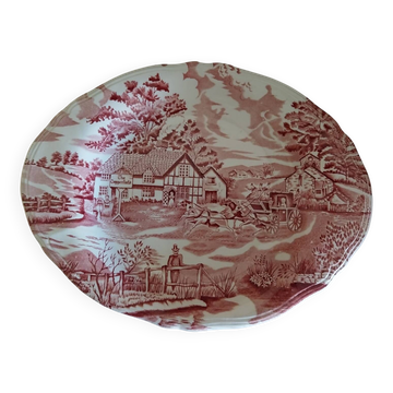 Oval plate Lunéville model English Style