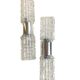 70s Faceted Crystal Pair of Sconces by Targetti Sankey