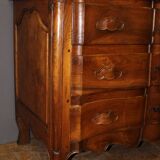Eighteenth-century walnut crossbow commode.