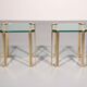 Peter Ghyczy high-gloss brass T24 side tables, 1970s (40x40x45)