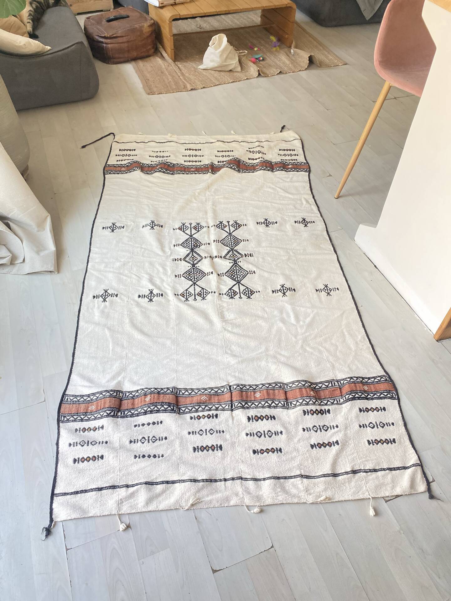 Cuverture plaid antique peul