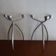 Pair of candlestick candlesticks design 3 metal lights