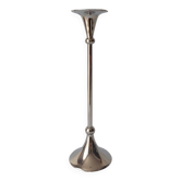 Silver metal candlestick holder