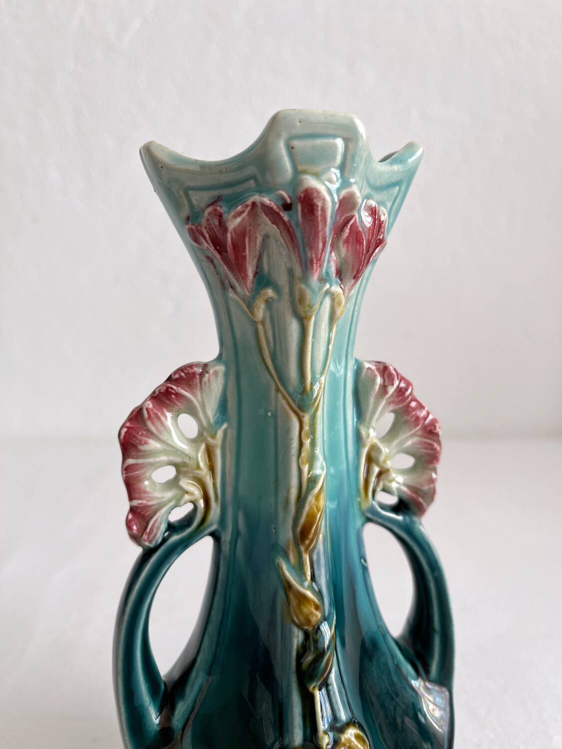 Art Nouveau slip soliflore vase from the late 19th century