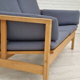 1970s, Danish design by Børge Mogensen, sofa model 2252, oak, furniture wool