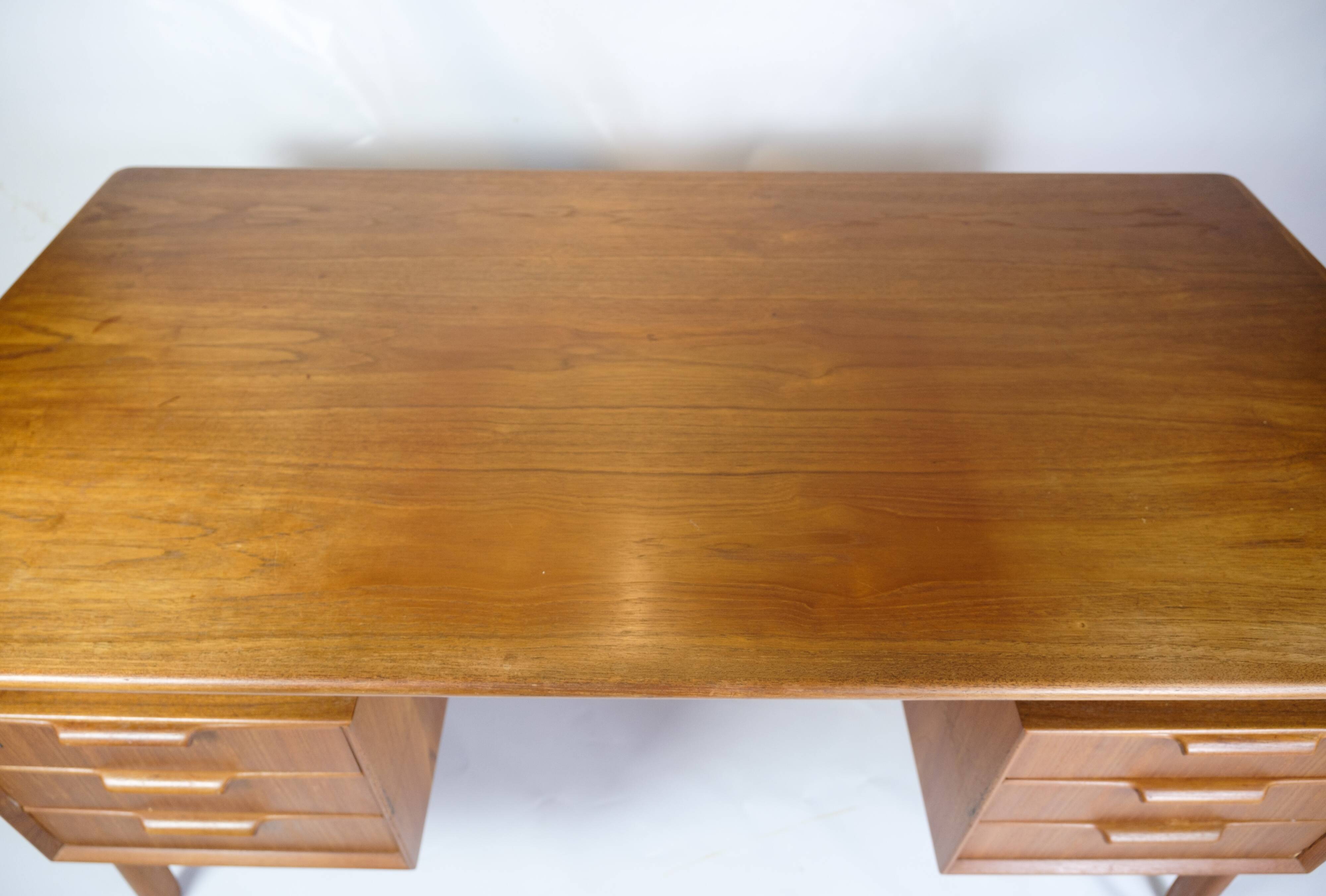 Desk Model 75 Made In Teak By Omann Junior Møbelfabrik From 1960s
