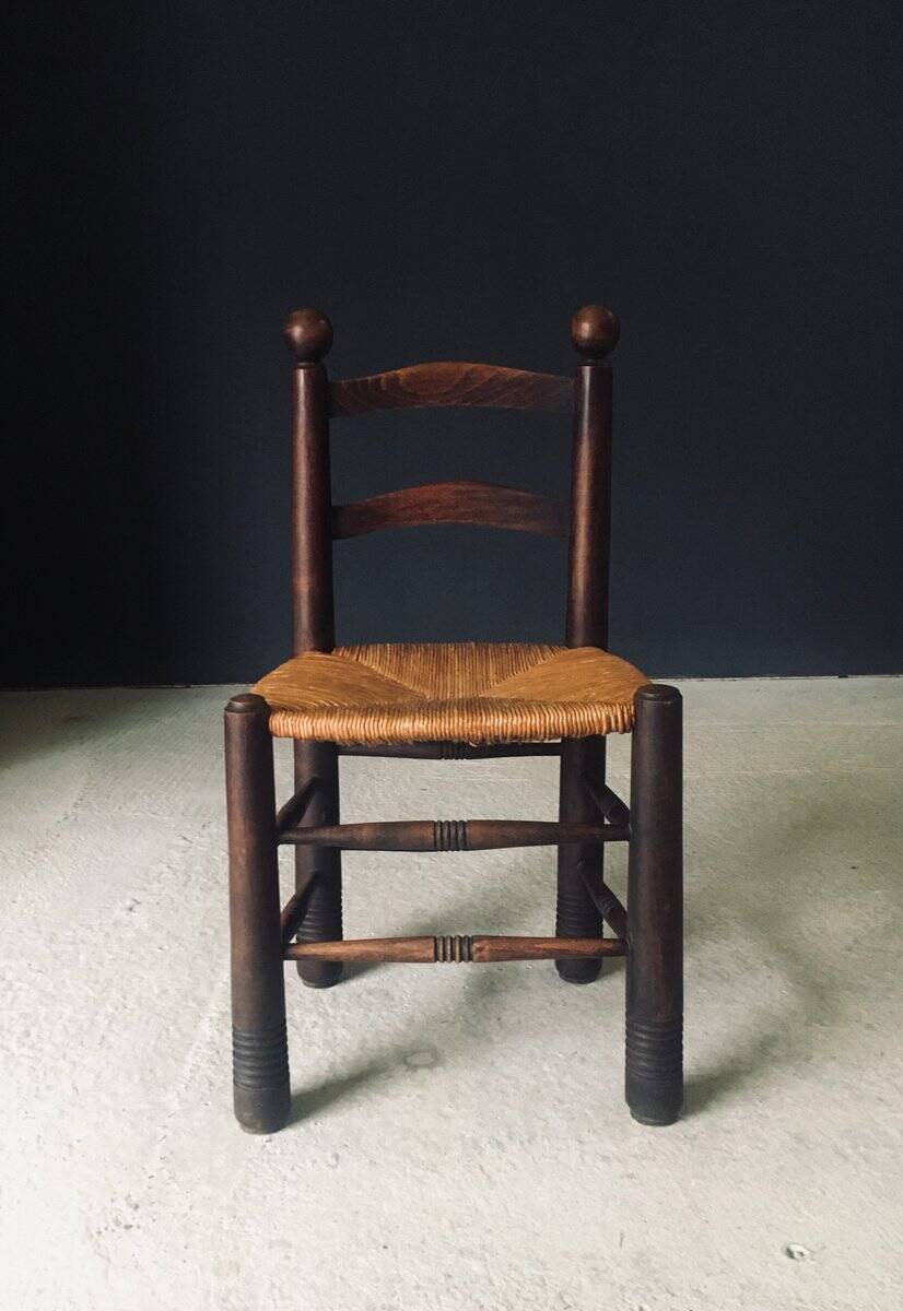 French Provincial Dining Chairs by Charles Dudouyt, France, 1940s, Set of 6